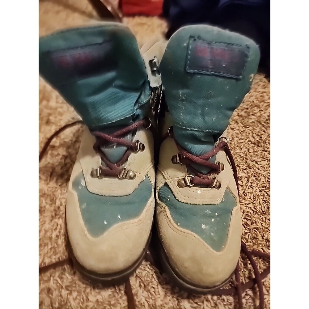 Merrell Teal and Tan Lace-Up Hiking Boots